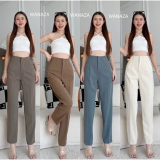 WT17 รุ่น กางเกงทรงบอย Abigail Pants กางเกงขากระบอก เล็ก กางเกงขายาว