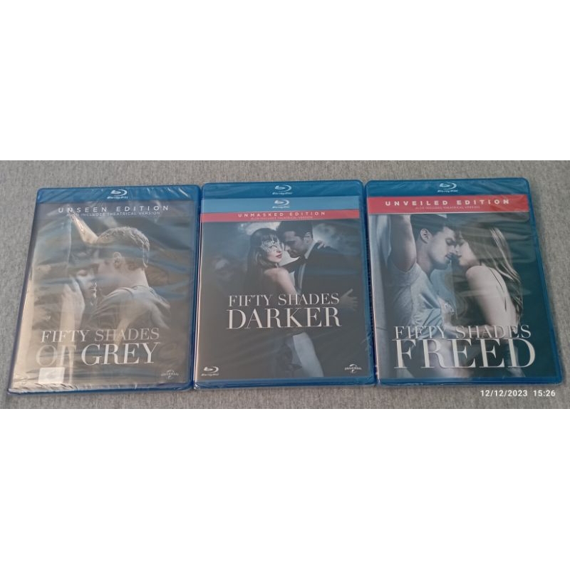 Blu-ray แผ่นแท้ มือ 1 / Fifty Shades of Grey + Fifty Shades Darker + Fifty Shades Freed ( รวม 3 ภาค 