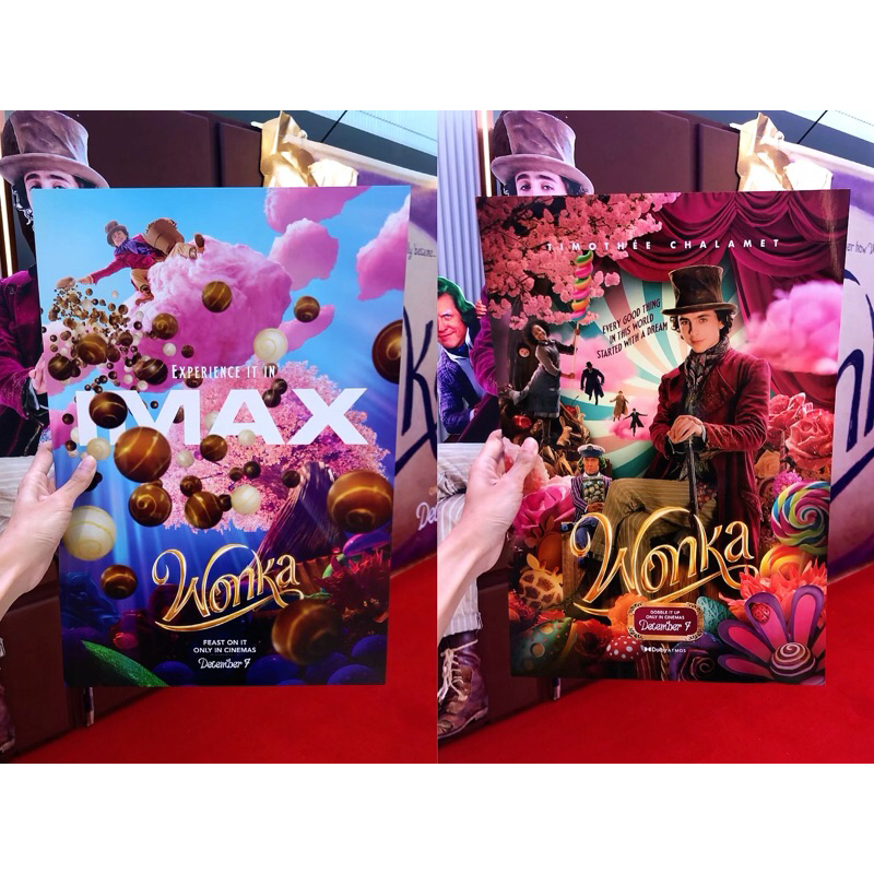 (Liveลด100฿) โปสเตอร์ Wonka วองก้า ขนาด 13x19 นิ้ว ระบบ IMAX จาก Major Cineplex