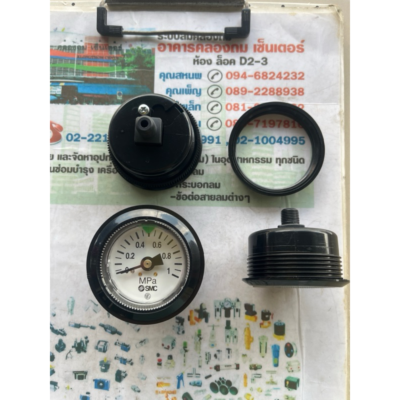 SMC G46-10-01M-C Gauge with cover panel mount เกจวัดแรงดันลม