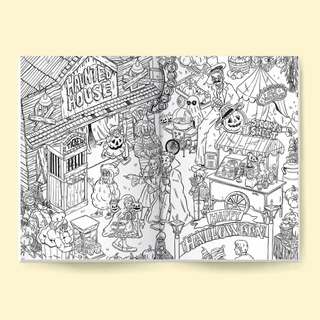 Happy Halloween coloring book สมุดระบายสี 20 หน้า ขนาด 17x25cm