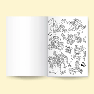 Friends and Activities coloring book สมุดระบายสี 20 หน้า ขนาด 17x25cm