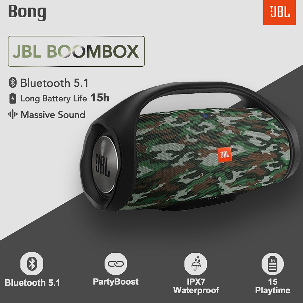 ลำโพงบลูทูธJBL Boombox Wireless Bluetooth Speaker ลำโพงไร้สายแบบพกพา BOOMSBOX