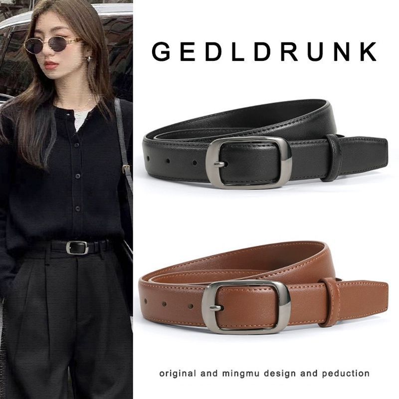 [ส่งจากกทม] My Girl เข็มขัดผู้หญิงหนังแท้อเนกประสงค์ 2024 หัวเข็มขัดตกแต่งหนังวัวแฟชั่นผู้หญิงใหม่ที่เรียบง่าย COD - รูปที่ 2