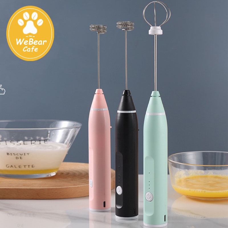 WeBear Cafe☕ เครื่องตีฟองนม แบบชาร์จ usb มีให้เลือก4สี ที่ตีฟองนม NLGN