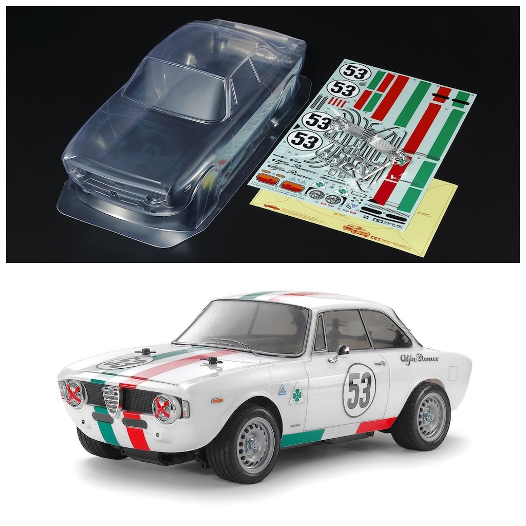 💥New💥TAMIYA 51729 บอดี้ ALFA ROMEO SPRINT GTA CLUB RACER ยังไม่ได้ตัดและทำสี สำหรับรถ M-chassis ที่มี wheelbase 225มม