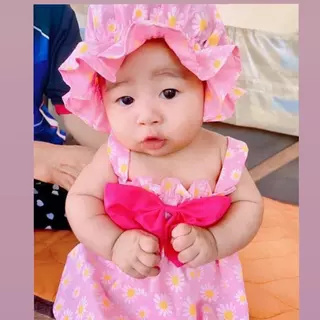 มินิเดรสสายเดี่ยว รุ่นสายใหญ่ สำหรับลูกสาวแรกเกิด - 8กิโลกรัม
