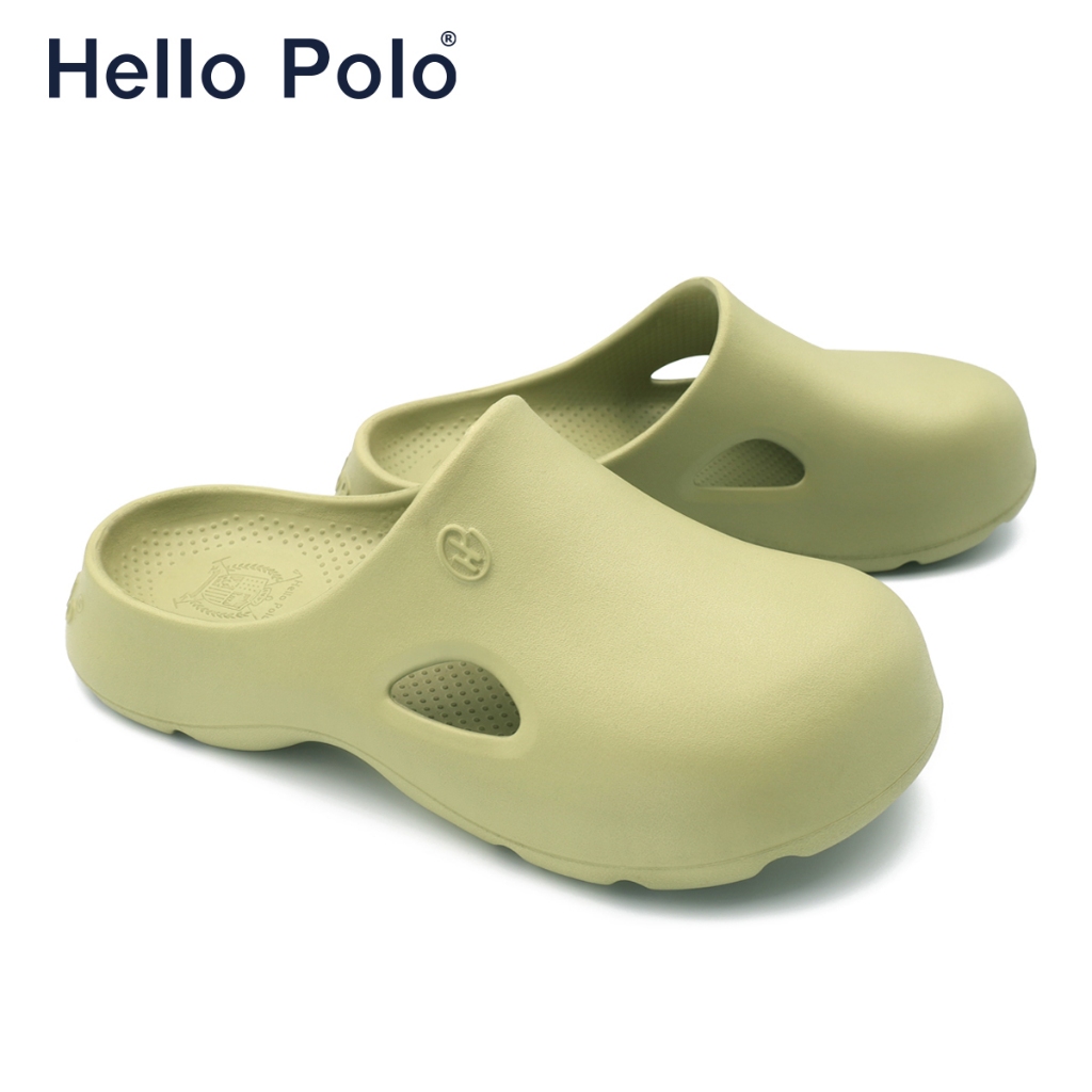 Hello Polo รุ่น HP8006 รองเท้าแตะ รองเท้าสำหรับผู้หญิง ผู้ชาย รองเท้าเปิดส้น พื้น หนา นุ่ม