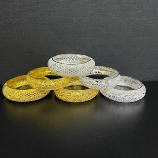 Vintage Jewelry ชุดไทยเครื่องประดับ สีเงิน กำไลข้อมือ เด็กสวมใส่ silver Bracelet 1ชิ้น