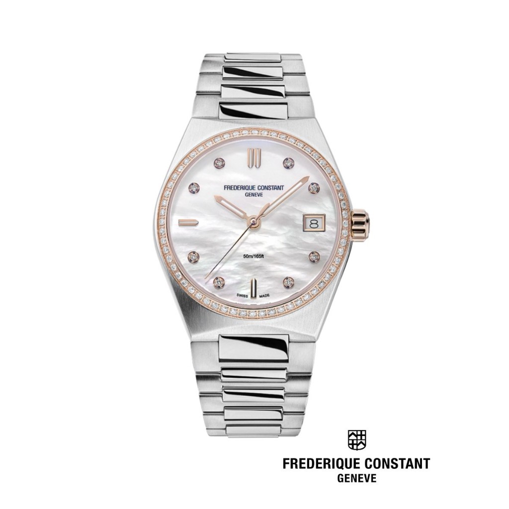 Frederique Constant Quartz FC-240MPWD2NHD2B-SS Diamonds Highlife Ladies Watch