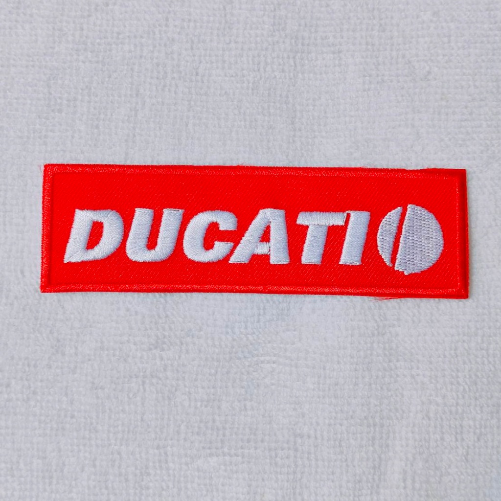ตัวรีดติดเสื้อ อาร์มติดเสื้อ อาร์ม ตัวรีด มอเตอร์ไซค์ Motorbike Ducati Patch ดูคาติ ดูคาตี้ สติ๊กเกอร์ ตึนตุ๊กแก Sticker