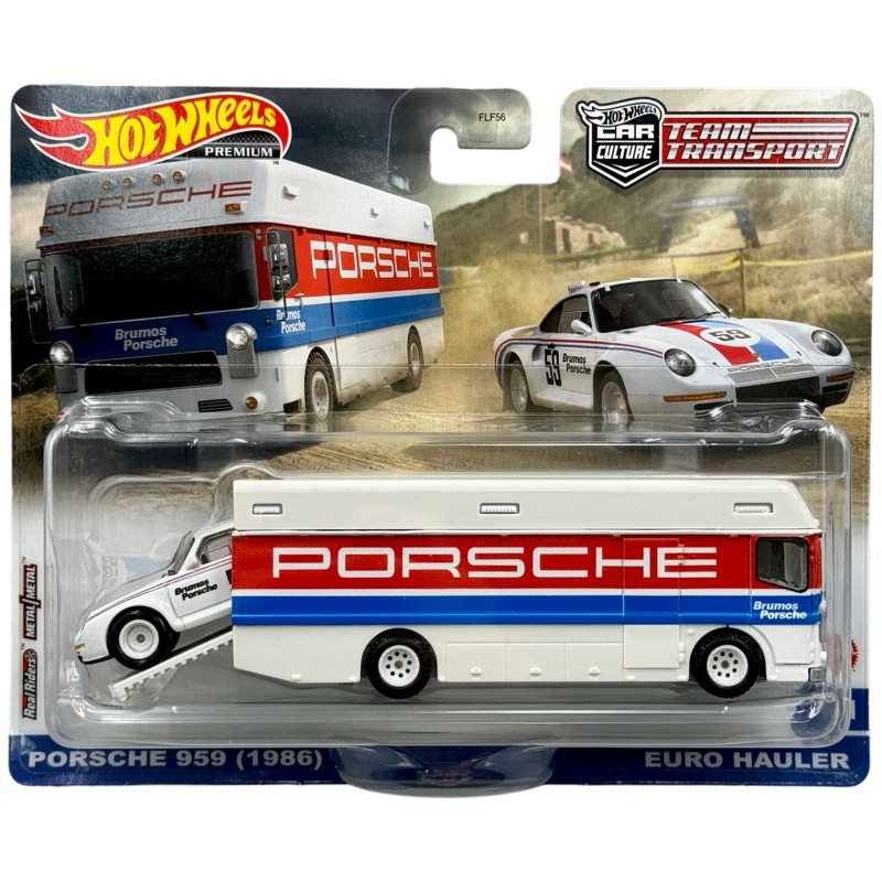 Hotwheels Premium | Team Transport Porsche 959 สเกล 1:64