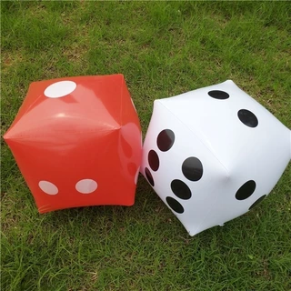 ของเล่นเกมส์ชายหาด ลูกเต๋าเป่าลม PVC ขนาดใหญ่ ลูกเต๋าพองลม [ขนาด]: 35 ซม. X 35 ซม. X 35 ซม.