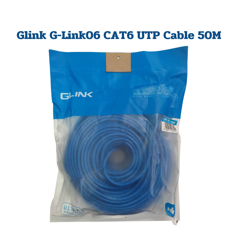 G-Link Glink06 50M CAT6 UTP Cable Lan Cable  50เมตร สายแลน สายแลนCat6 สายแลนสำเร็จรูปพร้อมใช้งาน Gli