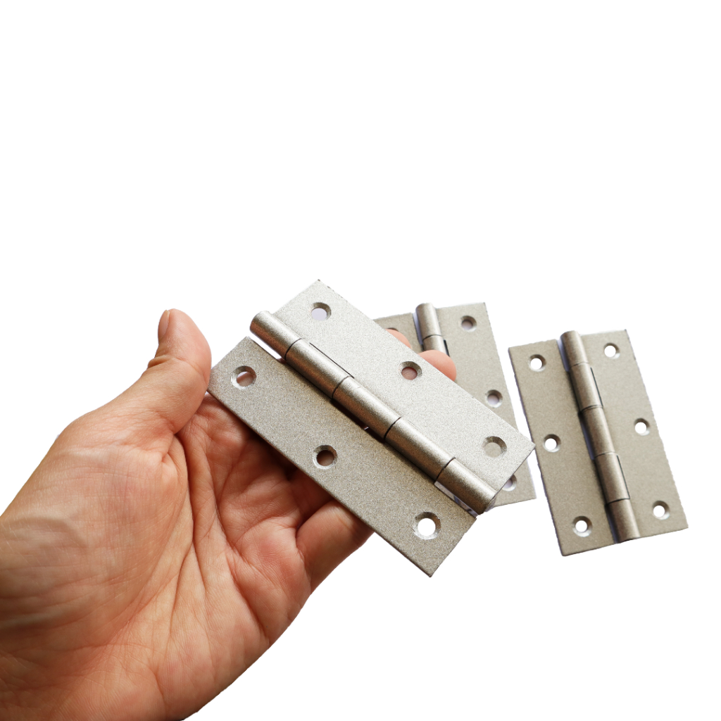 ชุดอุปกรณ์ เหล็ก ติดประตู 13-3.5" (รุ่นแผง) ประตูห้องน้ำชุดรวม ( ชุด กลอน บานพับ มือจับ ) พร้อมสกรู