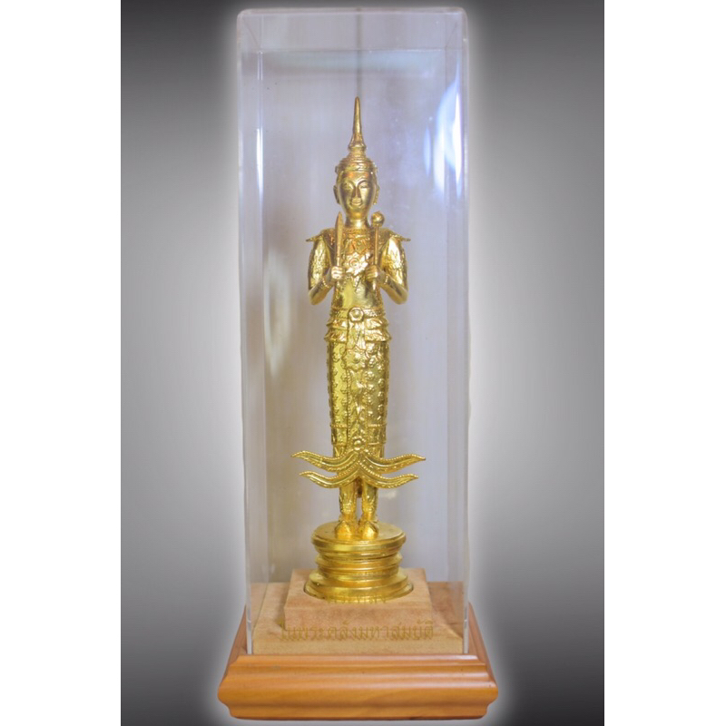 เทวรูปพระคลังในพระคลังมหาสมบัติ รูปหล่อลอยองค์ เนื้อโลหะผสมติดทองด้วยทองคำเปลว จัดสร้างโดยกรมธนารักษ์ พ.ศ.2555