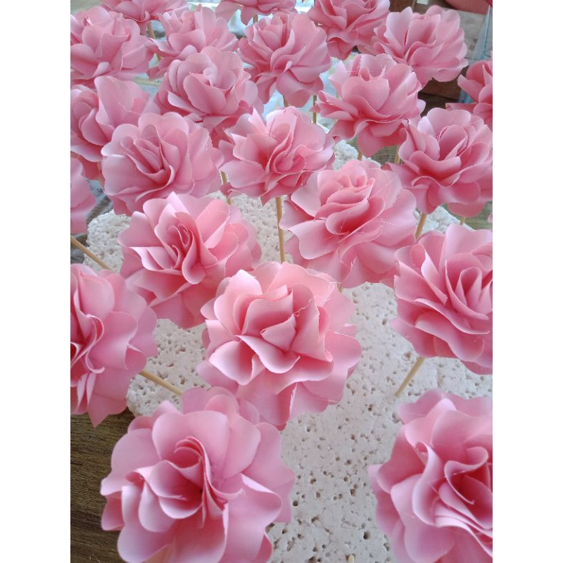 กุหลาบทิพปักหรีดไม้ยาว6นิ้ว 100/150