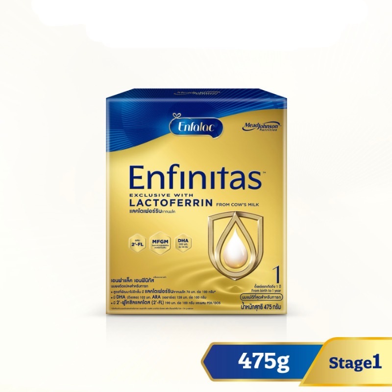 Enfinitas อินฟินิทัส สูตร1 นมผงสำหรับเด็ก แรกเกิด - 6 เดือน ขนาด 475 กรัม