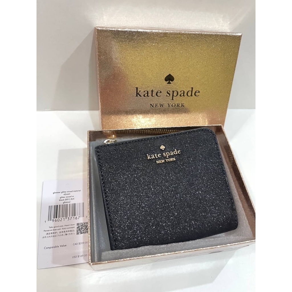 Kate Spade Boxed Small L-zip Bifold Wallet กระเป๋าสตางค์ แบบสั้น มาพร้อมกล่องแบรนด์
