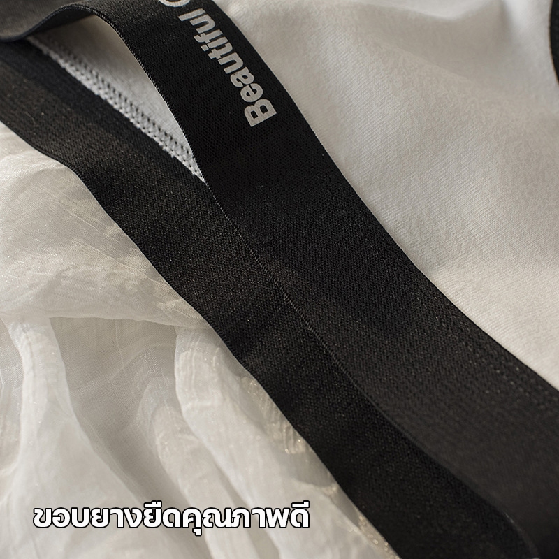 สินค้าพร้อมส่งจากไทย💥TOPLIST💥 (N806) กางเกงในแฟชั่นเกาหลีผ้านุ่มยืดแต่งขอบทูโทน สกรีนลายยิ้ม - รูปที่ 5