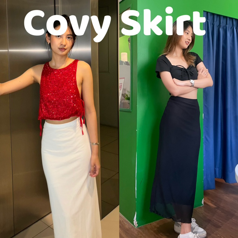 Renna | Covy Skirt กระโปรงยาวผ้าพริ้ว เก็บทรงสวย ( พร้อมส่ง)