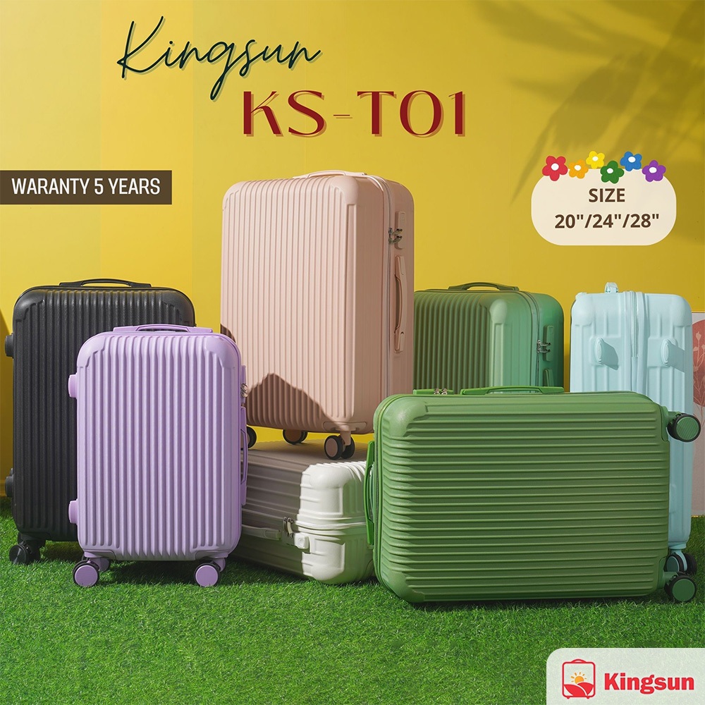 [รับประกัน5ปี] Kingsun กระเป๋าเดินทาง รุ่นซิป วัสดุ ABS+PC KS-T01