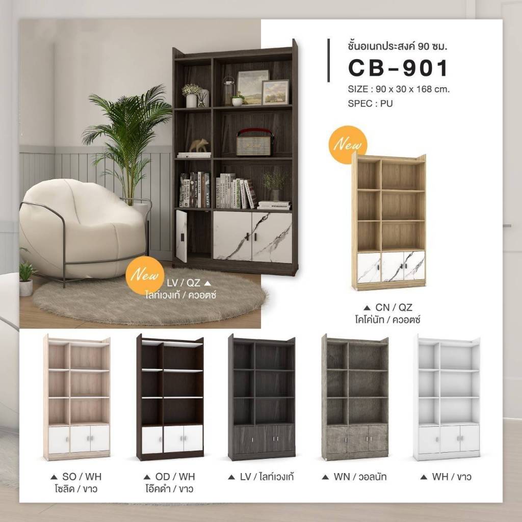 ชั้นเอนกประสงค์ วางของโชว์ CB901