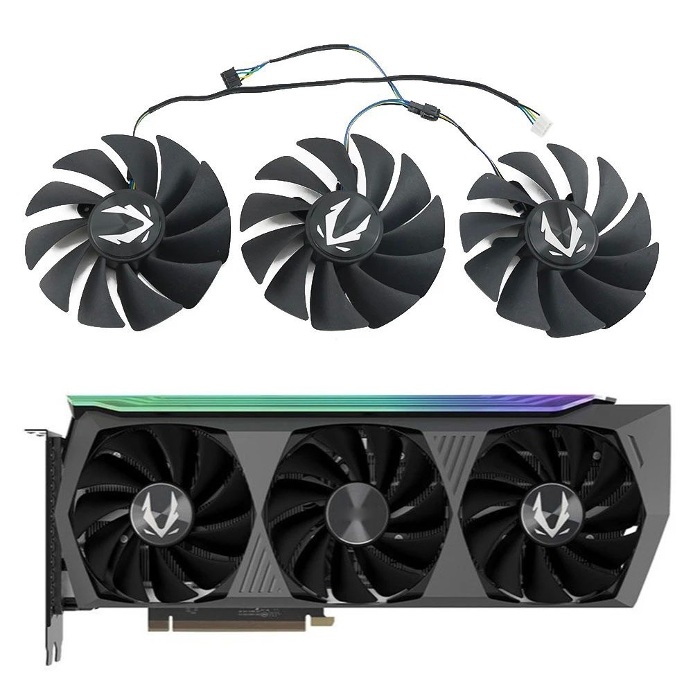 (PART) อะไหล่พัดลมการ์ดจอ สำหรับ Zotac GeForce RTX 3070Ti 3080 3080Ti 3090 AMP HOLO มือสอง