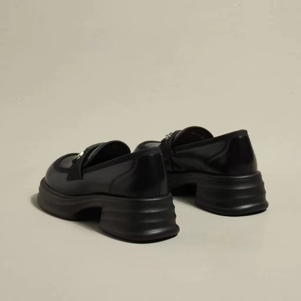 รองเท้าส้นหนา สไตล์วิเทจทรงสวยเก๋ ลุกสบายๆ KRG388 - รูปที่ 5