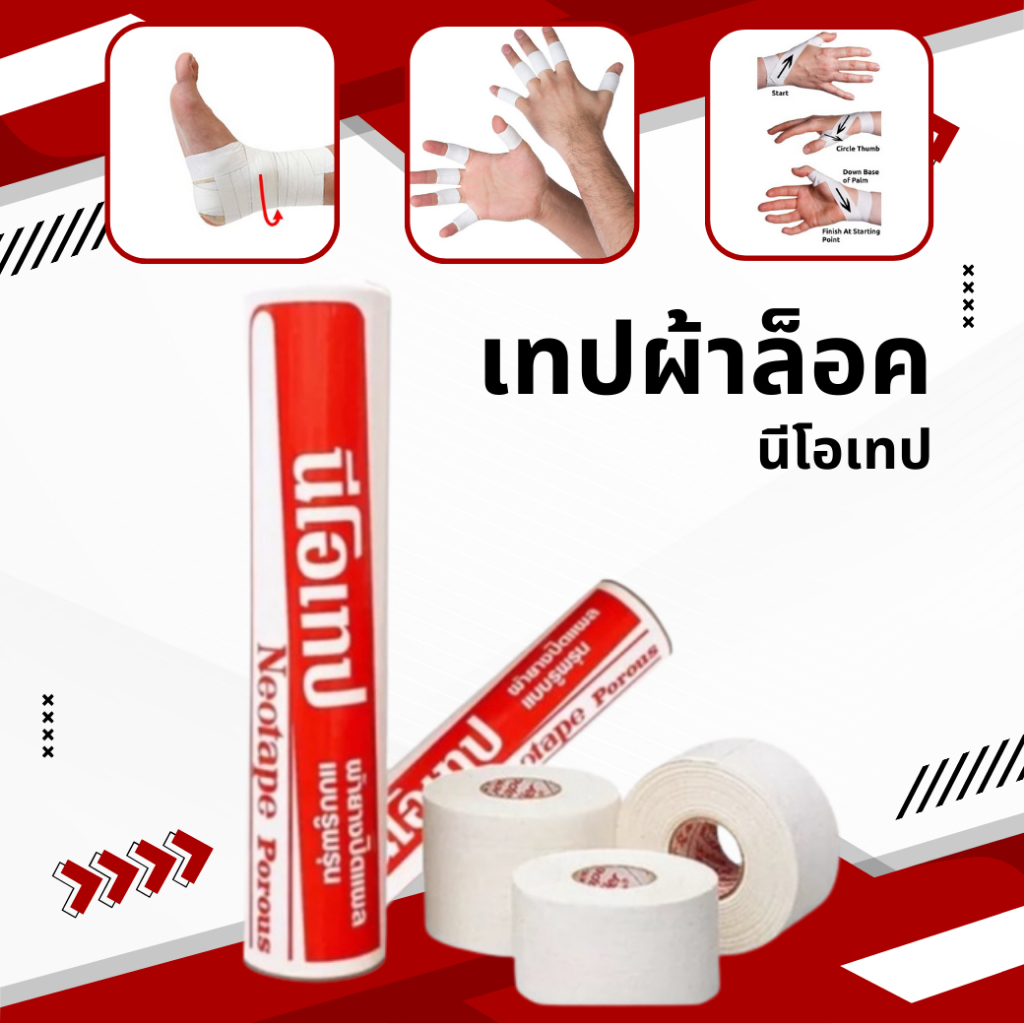 *แบบม้วน* Neotape นีโอเทป เทปผ้าล็อค ขนาด 1 นิ้ว x 10 หลา และ 2 นิ้ว x 10 หลา (1 ม้วน)