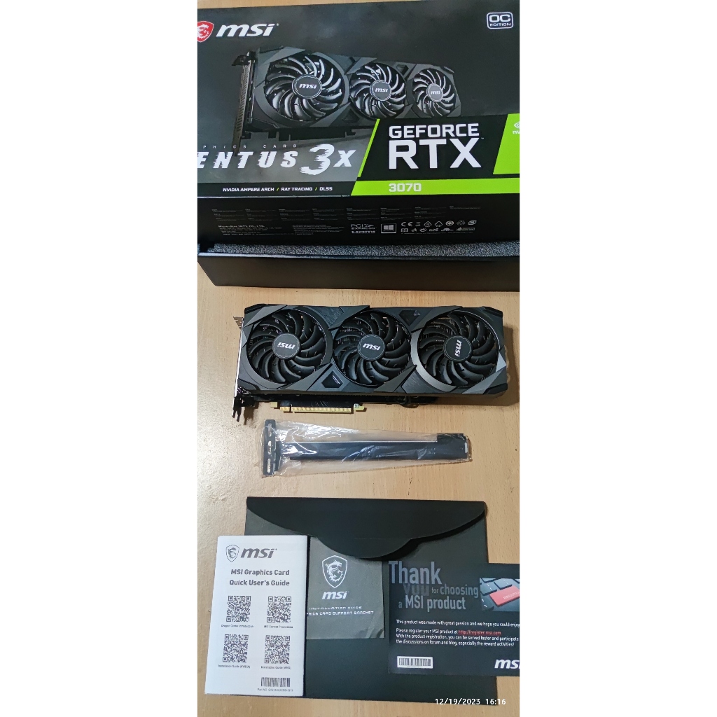 การ์ดจอ GeForce RTX™ 3070 VENTUS 3X OC 8GB GDDR6 (มือสอง มีกล่อง/อปุกรณ์ครบ พร้อมส่ง)
