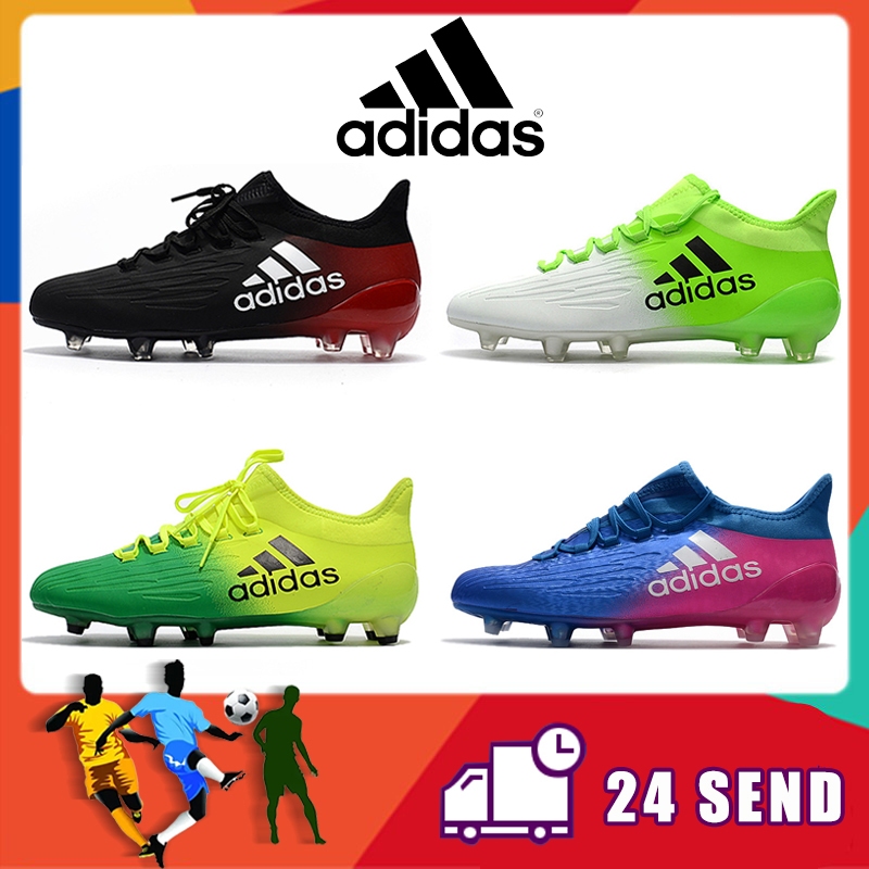 2024ใหม่ รองเท้าสตั๊ด รองเท้าฟุตบอลมืออาชีพ รองเท้าฟุตบอลผู้ชาย ระบายอากาศได้ดี Adidas X 16.1 TPU