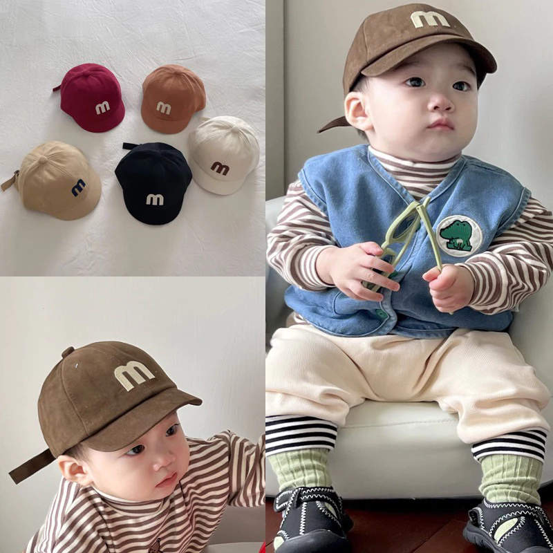 [ พร้อมส่ง ]หมวกแก็ปเด็กน่ารัก แต่งตัว M ใส่สบาย กันแดด มีปรับขนาดด้านหลัง