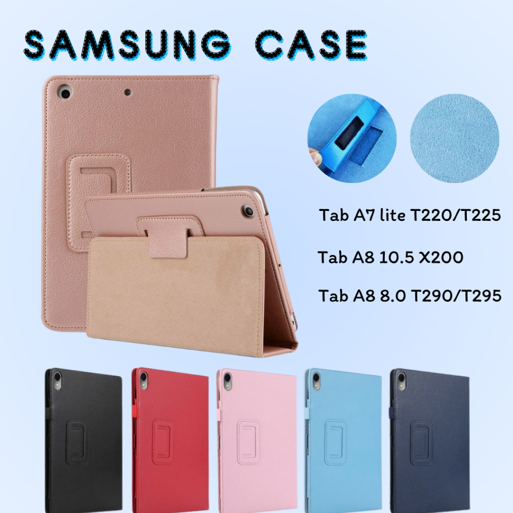 เคสแท็บเล็ต มีทุกรุ่น Samsung Tab A8.0 (2019) T295 / TabA7 lite 8.7 T220 / TabA8 10.5 X200 เคสซัมซุงตั้งได้