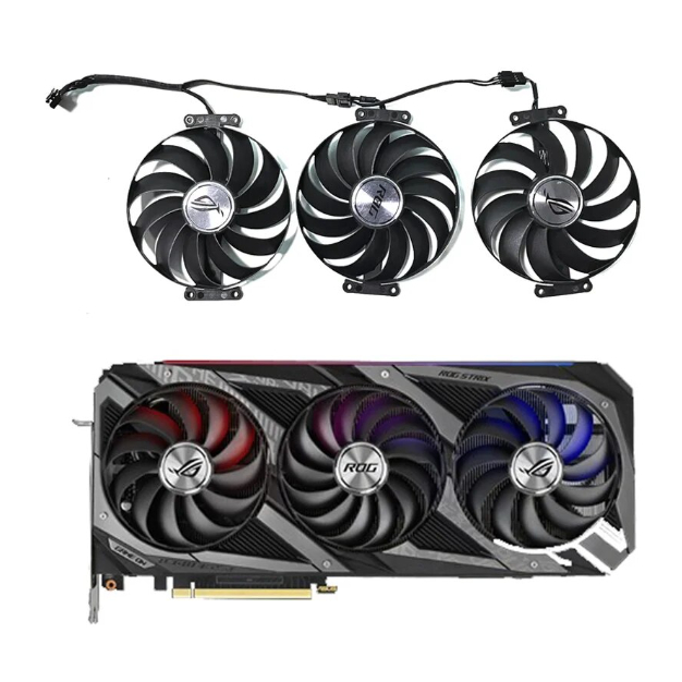 (PART) อะไหล่พัดลมการ์ดจอ สำหรับ ASUS ROG Strix GeForce RTX 3060 3060ti 3070 3070ti 3080 3080ti 3090 มือสอง