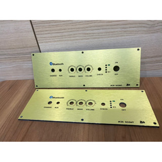 เพลท502MTไม่ย้ายสีทองคอมโพสิต4มิล ขนาด ช่องเพรท18*5 CM . ขนา…