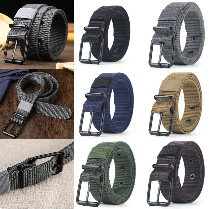 เข็มขัดผู้ชาย เข็มขัด ผู้ชาย Pin Buckle Nylon Belt for Mens Outdoor Work Military Tactical Hunting High Quality Jeans