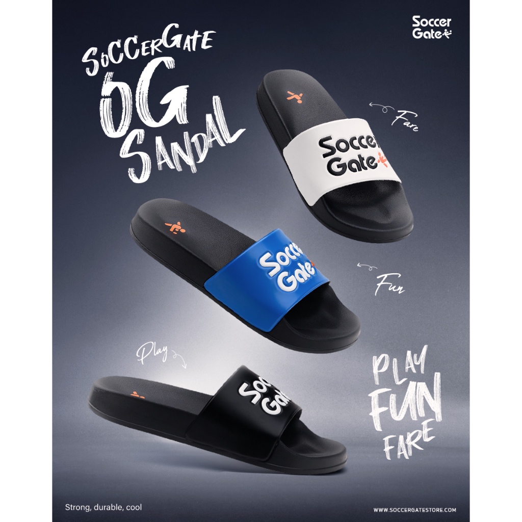 รองเท้าแตะ SoccerGate Original LOGO [โค้ด SOCC5MAY ลดสูงสุด 500 เมื่อซื้อครบ 3000]