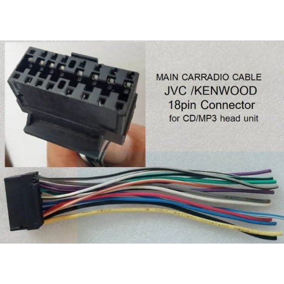 ปลั๊ก สายไฟ เครื่องเสียงรถยนต์ JVC KENWOOD และในรถบางรุ่น TOYOTA ISUZU DAIHATSU UD VOLVO