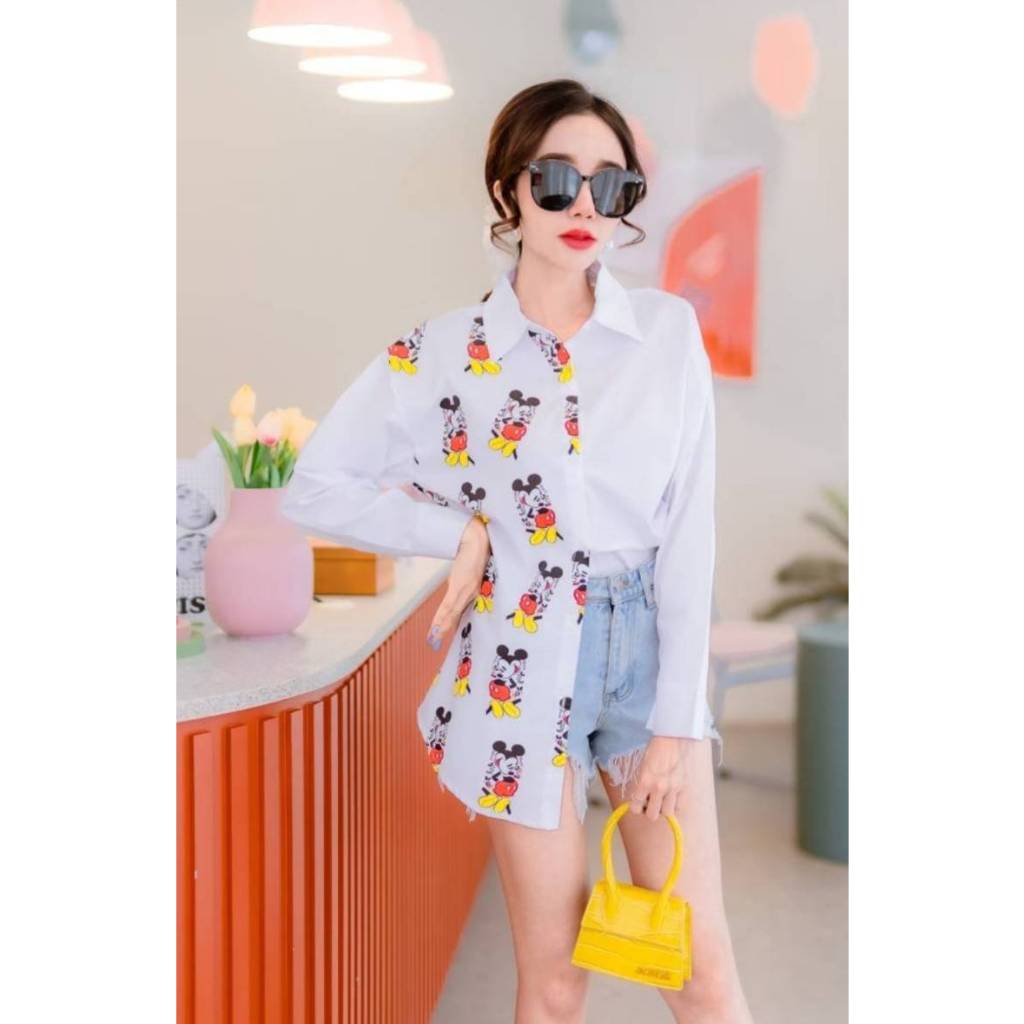 [มาใหม่]เสื้อเชิ้ต ผ้าเกาหลี ใส่สบาย อก 40-44 งานดี พร้อมส่ง เก็บปลายทางได้