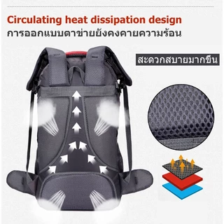 Traveler Backpack ใจเหมาะสำหรับสวมใส่เดินทางเเละปีนเขา 60L มีห้าสี Waterproof Outdoor