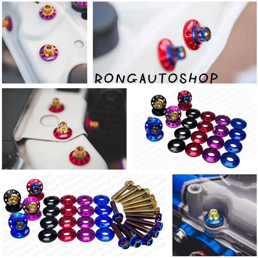 น็อตแต่งห้องเครื่อง ชุด14ตัวพร้อมแหวน น็อตฝาวาล์ว น็อตห้องเครื่อง น็อตวาล์ว น็อตเบอร์10 (M6 x 30มิล）