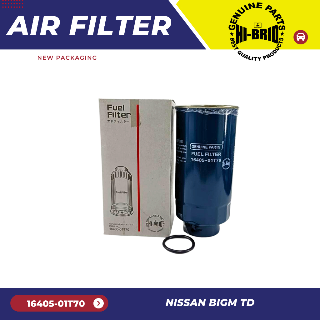 กรองดักน้ำ กรองโซล่า16405-01T70 ยี่ห้อHI-BRID สำหรับรถ Nissan Big-M TD25 ปี1988-1998Frontier TD27 ปี01