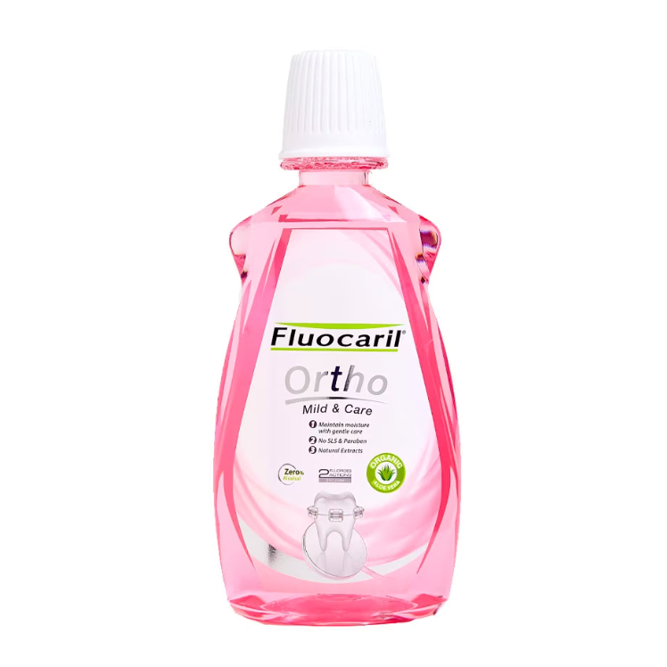 ฟลูโอคารีล น้ำยาบ้วนปาก สูตรออร์โธ มายด์ & แคร์ 500 มล.(สำหรับจัดฟัน) Fluocaril Ortho Mild & Care