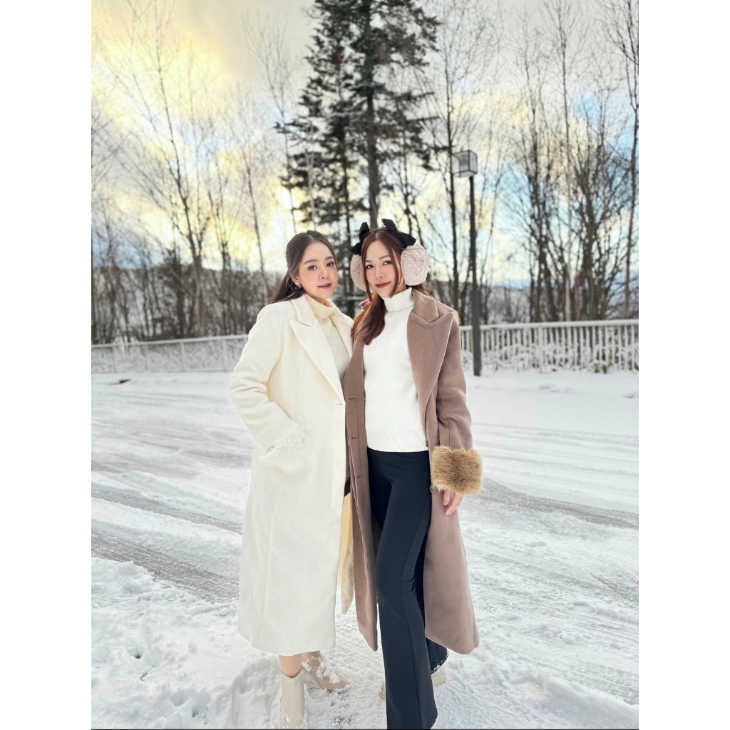 CO735 Wool Long coat โค้ทผ้าวูลทรงยาว