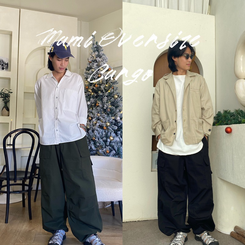 [ พร้อมส่ง M/L ] Mami Oversize Cargo กางเกงคาร์โก้กระบอกใหญ่ 7 กระเป๋า มี 3 สี