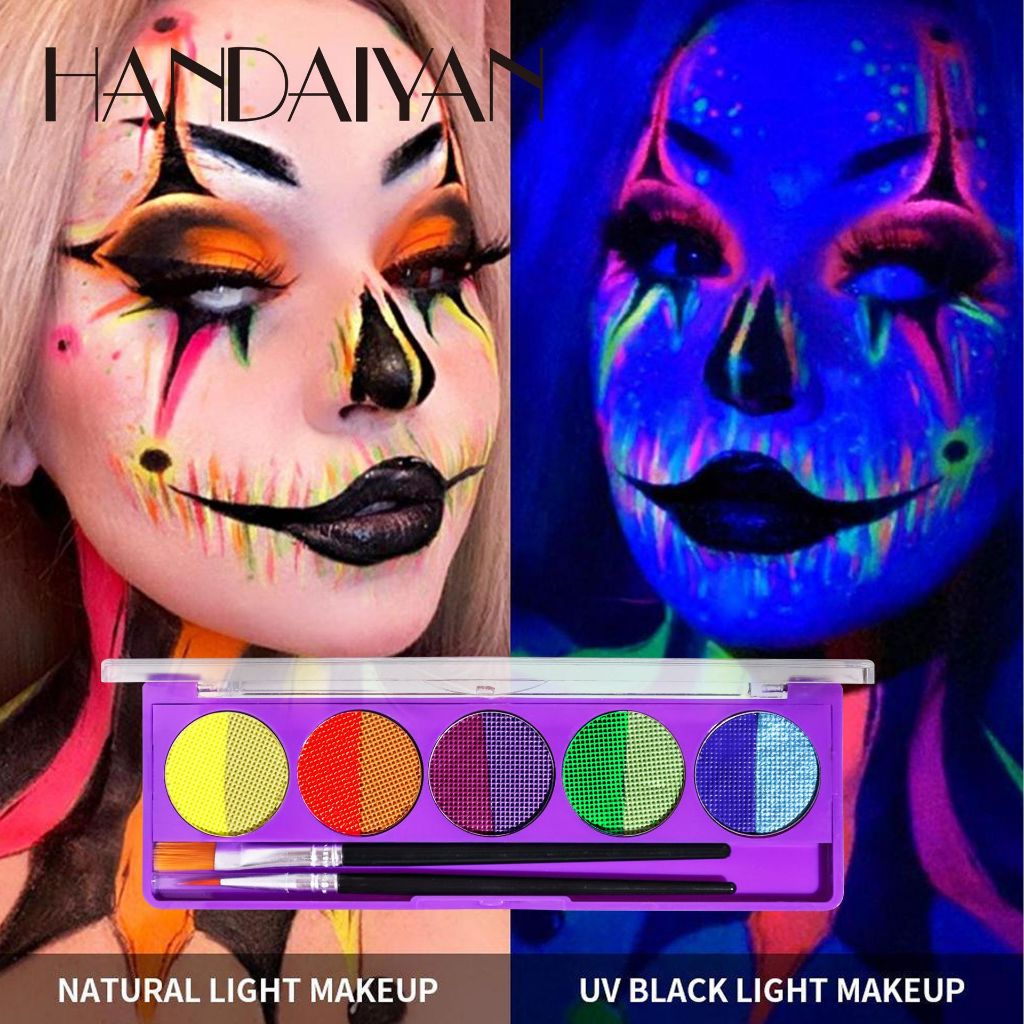พร้อมส่ง!!พาเลทแต่งหน้าสีเรืองแสง10สี