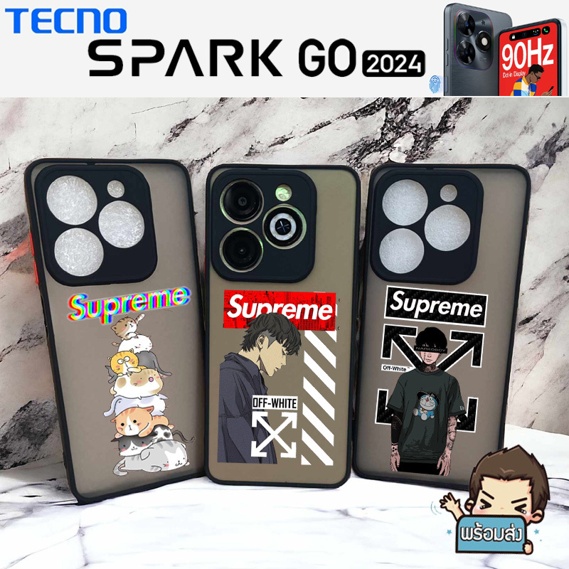 **ส่งจากไทย ส่งเร็ว**เคส ขอบกันรอย ปกป้องกล้อง (คละลาย) สำหรับ Tecno Spark Go 2024