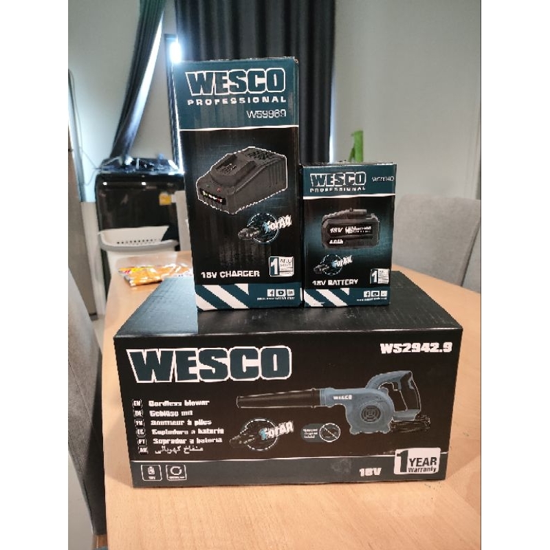เครื่องเป่าลมไร้สาย WESCO ครบชุด