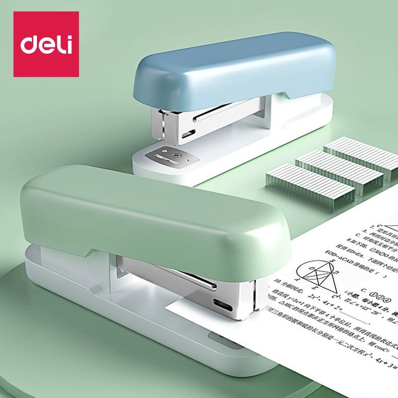 เครื่องเย็บกระดาษ Deli (TA301) แม๊กเย็บกระดาษแบบพกพา เย็บได้ 12 แผ่น ใช้ลูกแม๊กเบอร์ 3 หรือ 35